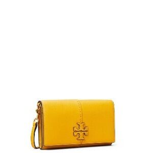 Tory Burch McGraw Wallet Crossbody in Dark Solarium Leather crossbody bag